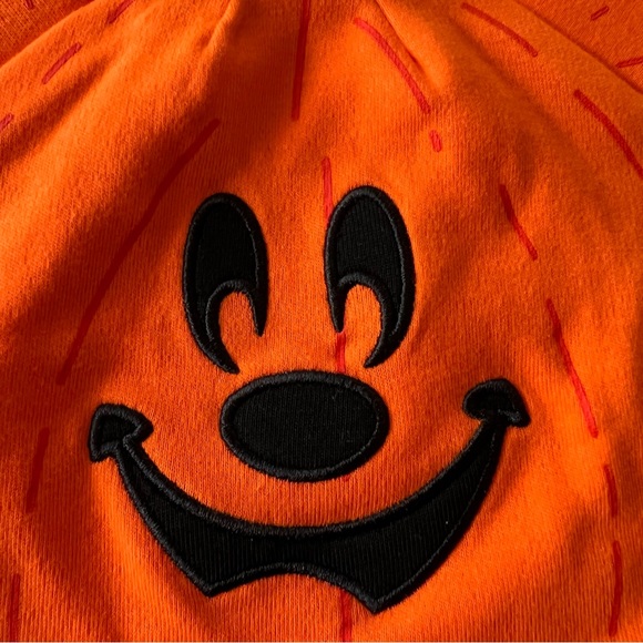 Disney Baby Mickey Mouse Pumpkin Infant Beanie Hat Orange - Picture 3 of 7
